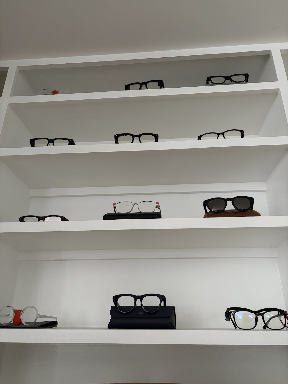 Shelves lined with nearly every smart glass ever brought to market